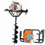 KROST 52cc Heavy Duty Earth Auger Machine & Different Size Drillers. (Earth Auger Machine)