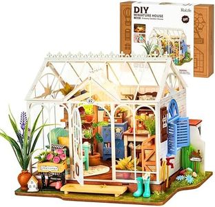 Rolife DIY Miniature House Kit for Adults, Easy Assemble Mini Greenhouse Dollhouse Building Model Sets, Tiny Wooden Garden House Hobby Crafts as Unique Gift Ideas or Home Decor
