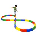 GISCO Figure-8 Kids Balancing Beam Walking Beam for Balance & Coordination | Indoor & Outdoor Fun Play Game for Kids | Set of 27 Multi Colors