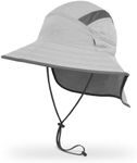 Sunday Afternoons Ultra Adventure Hat - Sun Hat for Men Women with Neck Flap, UPF 50+ UV Protective Hiking Fishing Hats, Wide Brim, Pumice, S/M