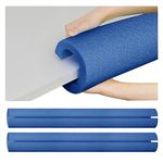 Hanaive 2 Pcs 40 Inch x 4.1 Inch Jumbo Pool Noodles Bulk Pool Noodles Foam Large Pre Slit Clamp Foam Protection Foam Tube Swim Noodles for Swimming Floating Craft Projects Padding Bumper (Blue)