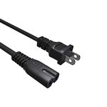 AC Power Cord for Epson Ecotank ET-2720 ET-2750 ET-2650 ET-m1120 ET-m1170 ET-3760 ET-3750 ET-2760 ET-3710, Xp-300 Xp-310 Xp-400 Xp-410 Xp-600 Xp-610, Replacement 2 Prong Cable Long 6Ft [UL Listed]