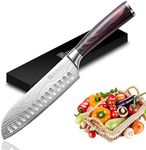 PAUDIN Chef Knife, 7 Inch Santoku K