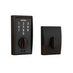 SCHLAGE BE375CEN716 Touch Century Deadbolt Electronic Keyless Entry Lock, Aged Bronze