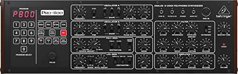 Behringer PRO-800 Classic Analog 8-Voice Polyphonic Synthesizer with 2 VCOs, Classic VCF, Arpeggiator, Sequencer and 400 Program Memories in Eurorack Format