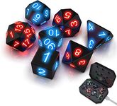 DND Polyfront Game Dice Suite can be Charged 7 LED Glow Dice with Charging Box Dragon and Dungeon Gifts D&D Desktop Game MTG Roadman RPG-DND Dice