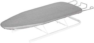 Storage Maniac Tabletop Ironing Board with Iron Rest, Silver Metallic Cover for Faster Ironing