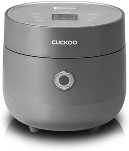 CUCKOO Micom Small Rice Cooker 10 Menu Options: White, Oatmeal, Brown, Quinoa, & More, Smart Fuzzy Logic, 3 Cups / 0.75 Qts. (Uncooked), 6 (Cooked), CR-0375F Gray