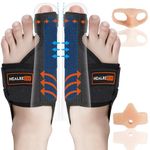 Healrecux Bunion Corrector for Women Men, 2Pcs Bunion Toe Corrector, Adjustable Bunion Splint Brace Big Toe Straightener for Bunion, Hallux Valgus Correction Day/Night Support