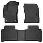 Husky Liners Weatherbeater Floor Mats | Fits 2020-2024 Toyota Corolla Sedan | Front & 2nd Row, 3-pc Black - 95751