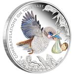 GoldGiftIdeas 999 Silver Congratulation Coin on New Baby, Silver Coin for Gift, Pure Silver Coin for New Born Baby, Silver Gift Items, Baby Shower Gift
