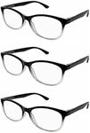 One Power Reading Glasses for Men Women Multi Flex Focus Dial Vision Auto Adjust Glasses From .5X to 2.5X For Small Print (Round)