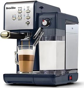 Breville One-Touch CoffeeHouse Coffee Machine | Espresso, Cappuccino and Latte Maker | 19 Bar Italian Pump | Automatic Milk Frother | ESE Pod Compatible | Navy [VCF145]