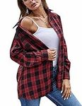 HangNiFang Black and Red Flannel Sh