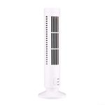 Caswynlife Bladeless Tower Fan, 2-Speed USB Powered Vertical Cooling, Safe For Kids Pets, Quiet Airflow For Bedroom Office Desk, Compact 33CM Home Appliance(12)