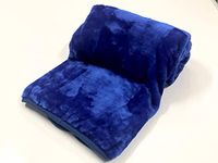 De Lavish Faux Fur Mink Throw Blanket Sofa Bed Fluffy Soft Warm Large Single Single Size 127 x 152 Cm, Royal Blue