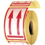 Labels-Direct "This Way Up" Double Arrow Packaging Label 120mm x 70mm 1 Roll - 500 Labels Easy Peel Sticky Parcel Postage Shipping Warning Labelling