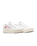 Converse Women's Chuck Taylor All Star Lift Platform Denim Fashion Sneakers, White/Egret/Oopspink/Summer, 6 UK