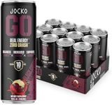 Jocko GO Energy Drink - KETO, Vitamin B12, Vitamin B6, Electrolytes, L Theanine, Magnesium- All Natural Energy Boost, Sugar Free Nootropic Monk Fruit Blend - 12 Pack (Cherry Vanilla Flavor)