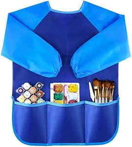 KUUQA Waterproof Children Art Smock Kids Art Aprons with 3 Roomy Pockets,Painting Supplies (Paints and brushes not included)