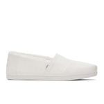 TOMS Women's Alpargata Loafer Flat, White Canvas, 7 UK