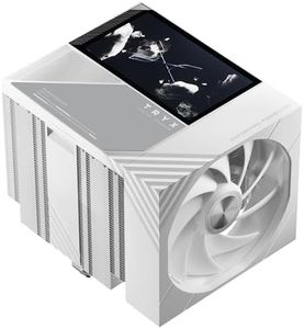TRYX TURRIS 620 CPU Air Cooler White 5.0" IPS Customizable Screen 280w TDP Dual Tower White CPU Cooler Reflow Soldering with Display Powered by KANALI Rail-Mounted ROTA Intel LGA1851/1700 & AMD AM5