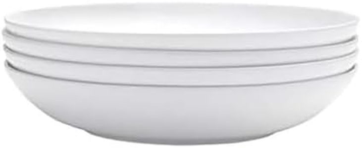 Mikasa Delray Bone China Pasta Bowl, 9-Inch, Set Of 4, White -