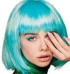 Short Bob Straight Wig with Bangs f