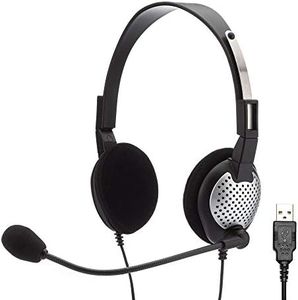 Andrea Communications NC-185VM USB C1-1022600-50 model NC-185 VM USB High Fidelity Stereo USB Computer Headset,Black