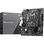 MSI PRO H510M-B Motherboard, Micro-ATX - Supports Intel Core 10th Gen Processors, LGA 1200, LGA 1700 - 2 x DIMMs (3200MHz), 1 x PCIe 3.0 x16, USB 3.2 Gen1, 1G LAN, HDMI 1.4