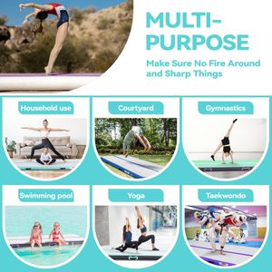 Inflatable Gymnastics Tumbling Mat, 2M – Air Track for Home Training