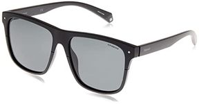 Polaroid Sunglasses Men's PLD 6041/s Polarized Rectangular Sunglasses Black 56 mm