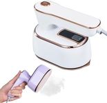 Mini Steam Iron,1000w Travel Iron Steam Mini,180 Degree Rotating Foldable Steamer Iron,20s Fast Heat Up,Ceramic Nonstick Soleplate, Portable Iron for Home Office Travel(White)