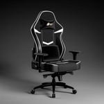 Green Soul Monster Ultimate Series T| Multi-Functional Ergonomic Gaming & Office Chair|Premium Spandex & PU Leather Fabric | Adjustable Neck, Lumbar Pillow | 4D Adjustable Armrests (Black White)