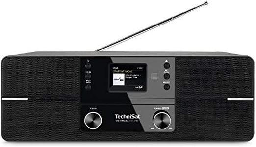 TechniSat DIGITRADIO 371 CD BT Stereo Digital Radio (DAB+, FM, CD Player, Bluetooth, Colour Display, USB, AUX, Headphone Jack, Compact System, Alarm Clock, 10 Watt, Remote Control) Black/Silver