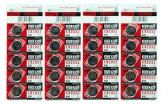 Maxell CR2032 3V Lithium Coin Batteries Made in Japan Version, 20 Count