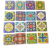 Shiv KRIPA Ceramic Decorative Mosaic Tile (3X3-inch, Multicolour) - Pack of 16