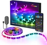 MINGER LED Strip Lights with APP, Minger 6.6FT/2M USB Light Strip Built-in Digital IC, 5050 RGB Strip Lights, Color Changing with Music IP65 Waterproof Led Strip Lights Kit, LED TV Backlight Strip