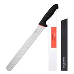 (12" carving knife) - BOLEXINO 30cm Carving Slicing Knife, Ultra Sharp Premium Ham Slicer knife, Great for Slicing Roasts, Meats, Fruits and Vegetables (30cm carving knife)