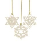 Lenox 888922 Mini Snowflake 3-Piece Ornament Set