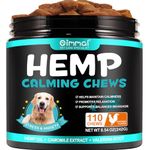 DuoXingTang Calming Chews for Dogs - Calming Hemp Treats for Dogs - Made with Hemp Oil for Stress Anxiety Relief During Separation Fireworks Storms Thunder - 110 Chicken Flavor Chews Relief