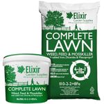 Elixir Gardens UK COMPLETE LAWN Weed, Feed & Mosskiller 10-2-2+8Fe | 4-in-1 Turf & Grass Fertiliser/Feed with Added Iron, Dicamba & Mecoprop-P | 640 Square Meters Coverage | 20kg Bag