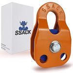 SSACK Snatch Block for Winches Synthetic Rope Snatch Pulley Block Max Load 29,000 lbs (Orange)