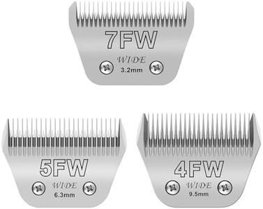 Newbulu 3Pack Dog Grooming Wide Blade,Detachable Pet Dog Grooming Blades,Compatible with Andis,Oster A5,Wahl km10 Clippers.(4FW+5FW+7FW)