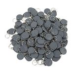 100 PCS 125KHz for RFID Key Fob, Proximity ID Card Tag Keypad Card for Door Entry Access Control System Sensitive Induction Waterproof for Community Time Attendance (Grey)