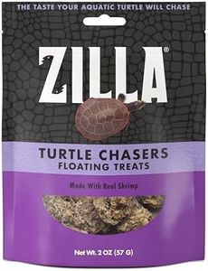 Zilla Turtle Chasers Floating Treats, Made with Real Shrimp, Resealable Bag