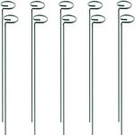 HiGift 10 Pack 24 inch Plant Stakes and Supports, Metal Flower Stakes for Potted Plant Indoor, Garden Stakes for Tall Plant Single Stem Flowers Amaryllis Tomatoes Peony Lily Rose (61 cm Long)