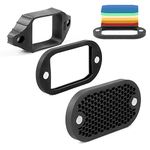 Selens MN-BK Flash Diffuser 2 in 1 Universal Honeycomb Grid with 7 Color Gels Kit Magnetic for Flash Camera Speedlight Speedlite Photography Portrait Photo Studio