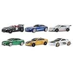 Hot Wheels European Car Culture Multipacks of 6 Premium Toy Cars, 1:64 Scale, Authentic Decos, Popular Castings, Rolling Wheels, Gift for Kids 3+ & Collectors