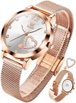 OLEVS Watch Women Rose Gold Watches for Women Small Wrists Ultra Thin Watches for Women White Face Womens Rose Gold Watch with Date Dress Rose Gold Ladies Watch Waterproof Reloj para Mujer